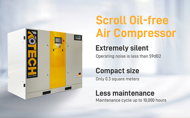 oli free scroll air compressor